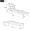 Fauteuil inclinable d'extérieur avec méridienne d'extérieur avec dossier réglable pour patio, bord de piscine ou plage, noir-112109835