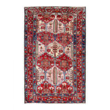 Persian antique bakhtiari rug 4'8"x7'3"
