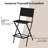 Outdoor Bar Chair Folding Bar Height Stool With Metal Frame Coffee Black-1509185452