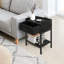 Table de chevet avec station de charge, table de chevet à 2 niveaux avec tiroir et tablette de rangement, table de bout compacte pour la chambre à coucher et le salon, assemblage facile