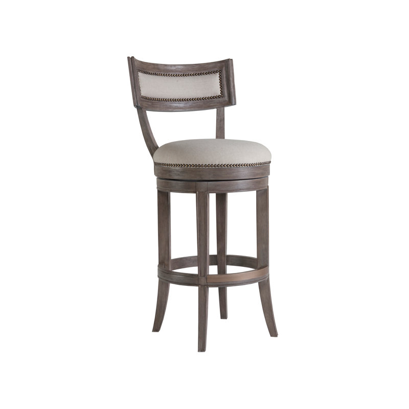 Cohesion Swivel Upholstered Counter Stool, Grigio, Bar Stool (30" Seat Height)