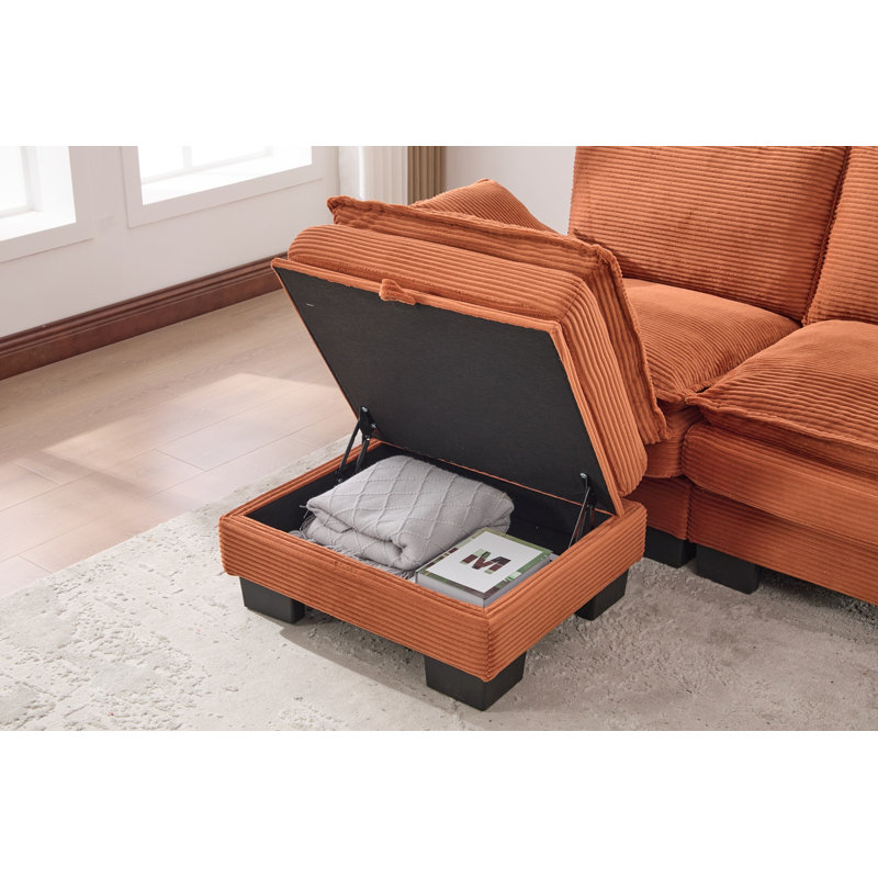 Canapé modulaire rembourré Comfy, Orange