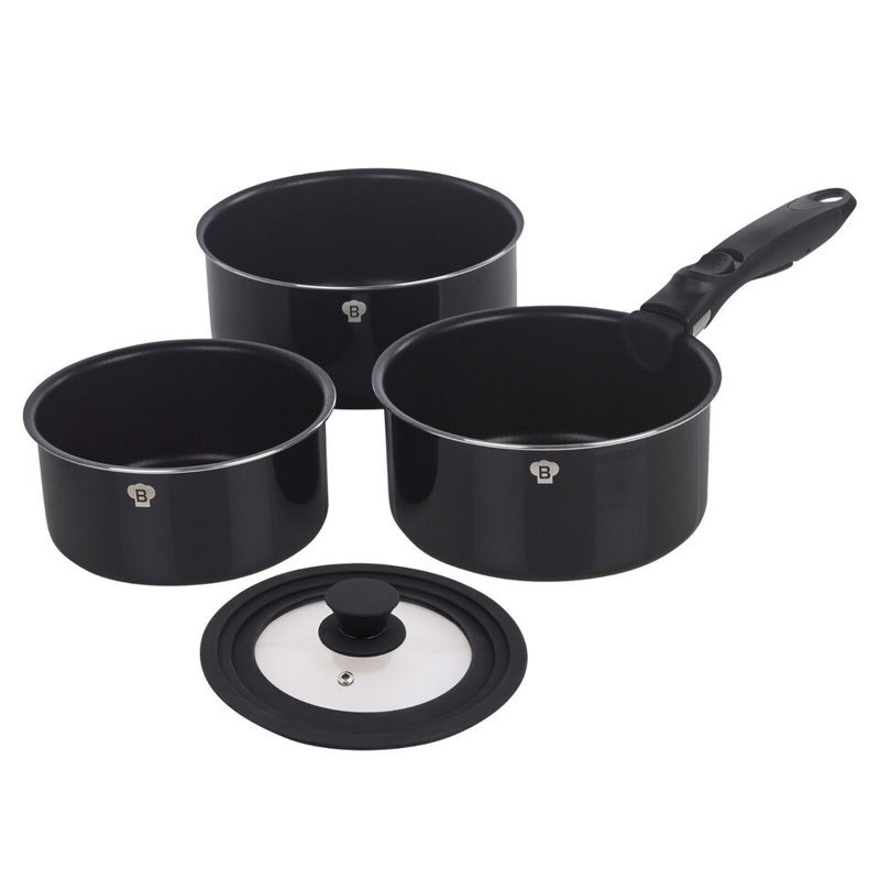 3 - Piece Non-Stick Aluminum Cookware Set, Aquamarine