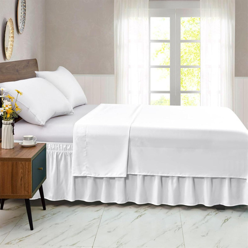 Jupe de lit pour grand lit Jupe de lit élastique pour lit réglable Grandes jupes pour lit réglable