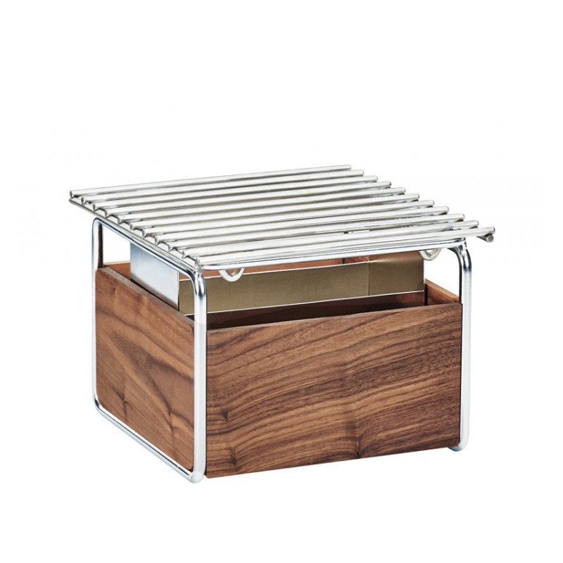 Chafer Mid-Century 12 po x 12 po, Chrome