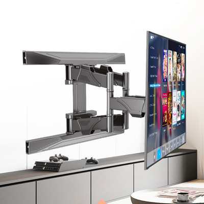 TV Monitor Wall Mount Bracket Full Motion Articulating Arms Swivels Tilts Extension Rotation For Most 40-80 Inch LED LCD Flat Curved Screen Tvs & Moni -  AB, MSL-P6