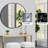 Half Circle Metal Flat Wall Mirror (Set of 3)-102402135-102402136