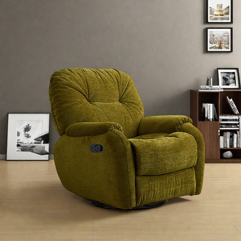 Fauteuil en chenille doux pour la peau, Vert