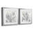 " Shadow Leaves I " 2 - Pieces Painting Print-61465980-61465977