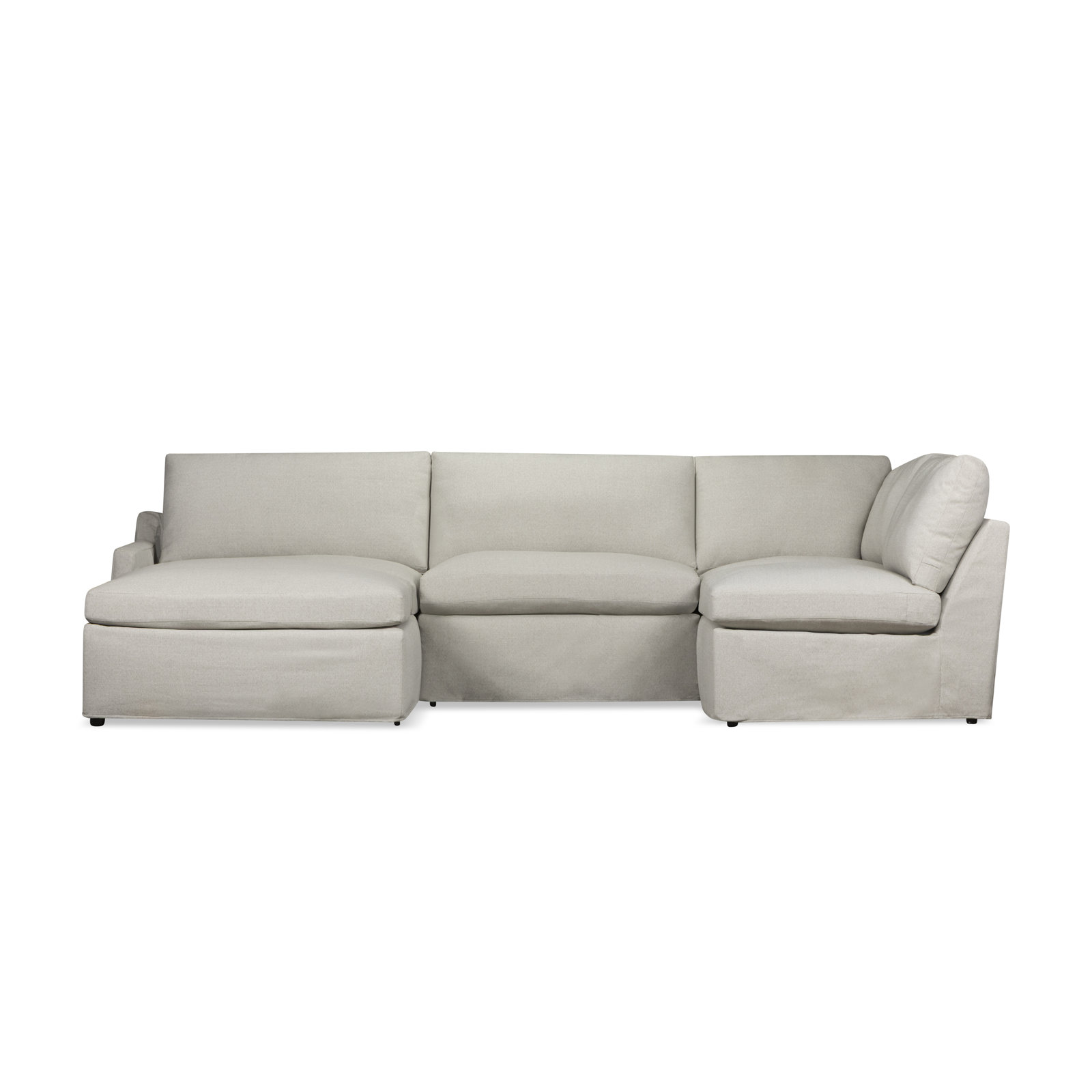 Wrenley 4-Piece Sectional, Right Hand Facing, Macarena Light Gray Canvas