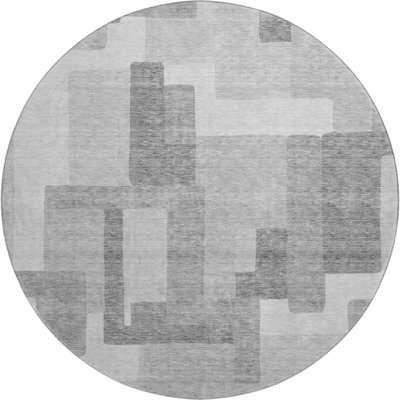 Premium Machine Washable Tweedy Silver Rug