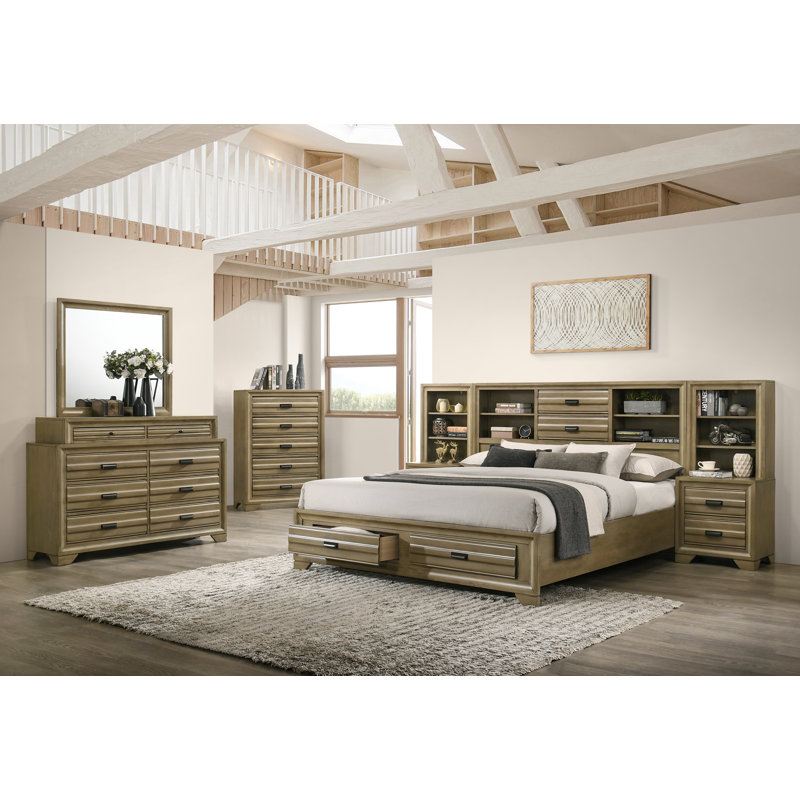 Laurey Solid Wood Piece Bedroom Set, King