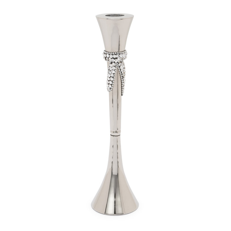Bougeoir de table en acier inoxydable, H 12,25 po x l 3 po x P 3 po