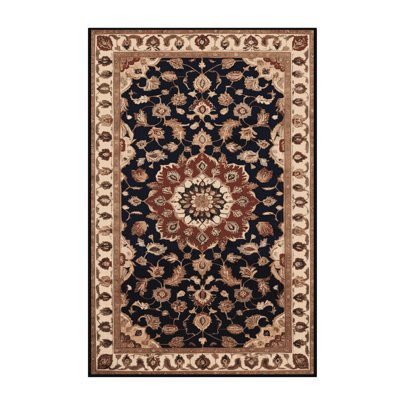 Tapis brun lavable à la machine, Rectangulaire 2 pi x 3 pi