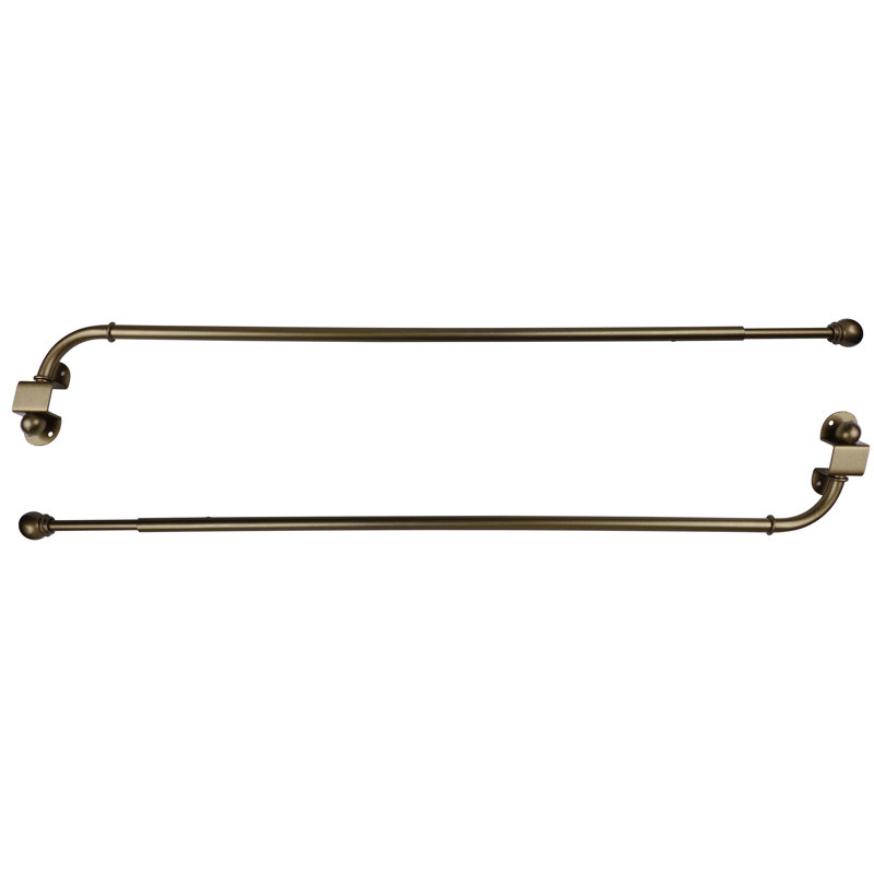 Tringle à rideaux simple Pennie, Or antique, H 0,5 po x l 38 po x p 0,5 po