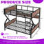 Lit superposé grand sur grand avec tablettes de rangement et lumières DEL