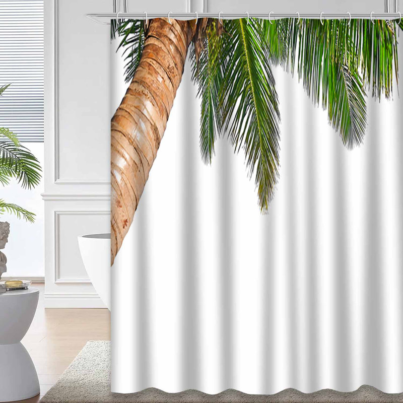 Magnifique rideau de douche Coco Palm Tree, L 72 po x l 84 po