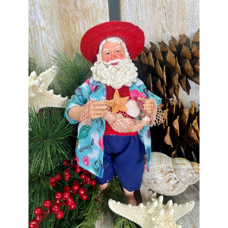 Beach Party Santa 10 ", H 10 po x l 5 po x P 3,5 po