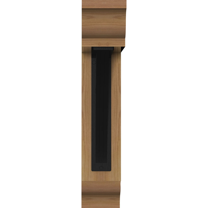 Galveston 4" Triple Brace Ironcrest Bracket, 20"H x 18"D, 3 1/2"W x 4"T Western Red Cedar (Smooth)
