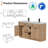 Jadaya 60 Inch Modern Farmhouse Double Sink Bathroom Vanity With Sink Top, Assembly Required-1334942524-1334942522