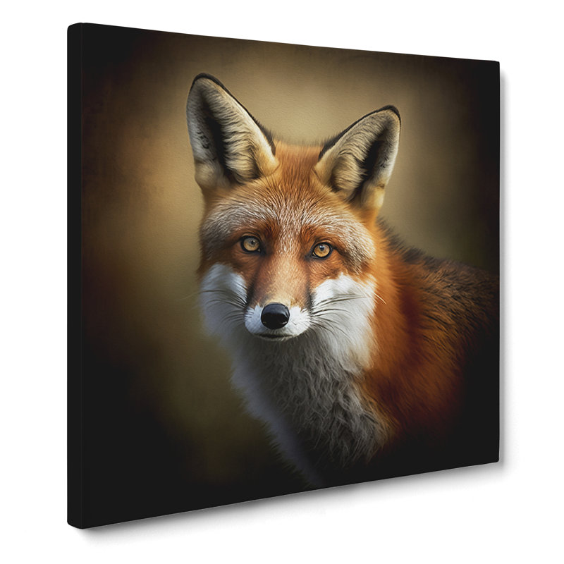 Fox Photograph No.2 - Wrapped Canvas, 35cm H x 35cm W x 3cm D