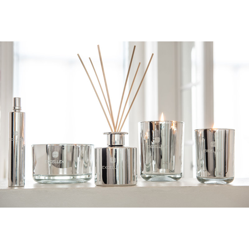 Fresh Scented Jar Candle with Glass Holder