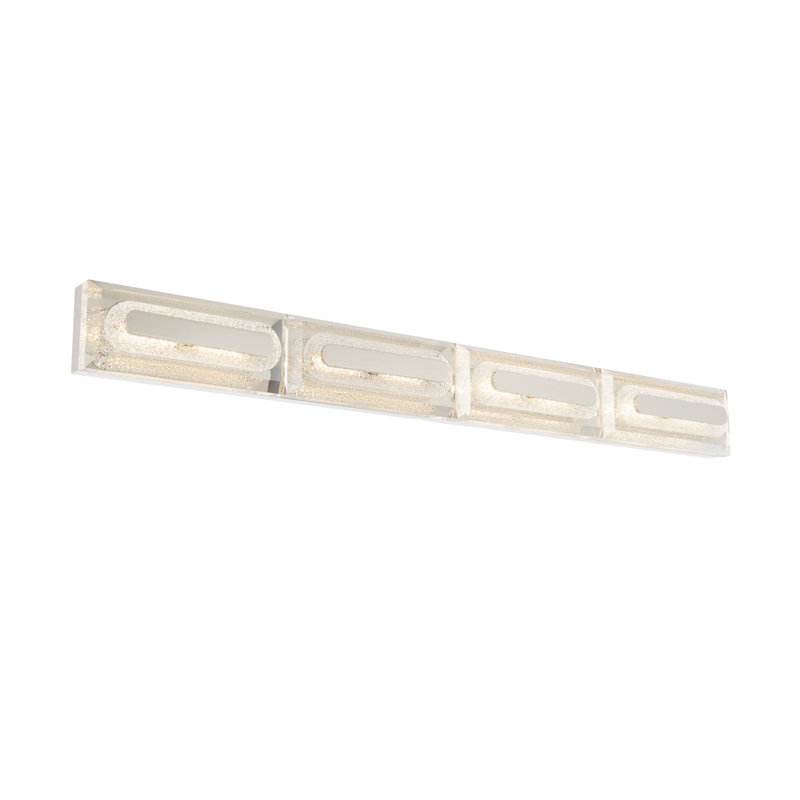4 - Light Dimmable LED Vanity Light, Polished Nickel