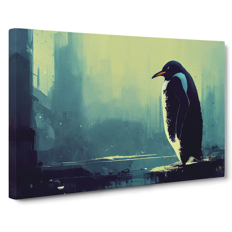 Penguin Art Painting - Wrapped Canvas Painting, 35cm H x 50cm W x 3cm D