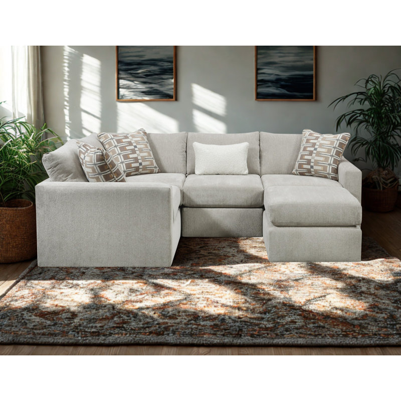 Canapé modulaire 4 pièces avec repose-pieds Nolte