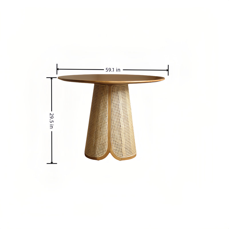 Table de salle à manger Minimalist, H 29,5 po x l 59,1 po x L 59,1 po