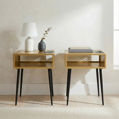 Set of 2 Galaxy Metal Bedside Tables