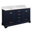 Quen 60" Freestanding Double Basin Vanity Set with Cabinet, Vanity Top, and Oval Undermount Sinks-584204831-584326311-584326314