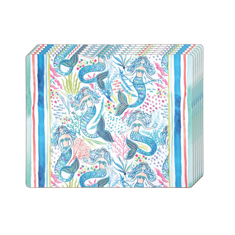 Napperon en coton 16 po Miky Mermaid Garden