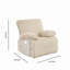 Causeuse inclinable manuelle, canapé inclinable en velours côtelé avec porte-gobelets cachés, canapé inclinable pour le cinéma maison de salon, beige