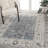 Brandy Rustic Border Low-Pile Machine-Washable Dark Gray/Cream Rug-894927350