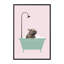 Hippopotame dans une baignoire, art encadré-49839969-49839966