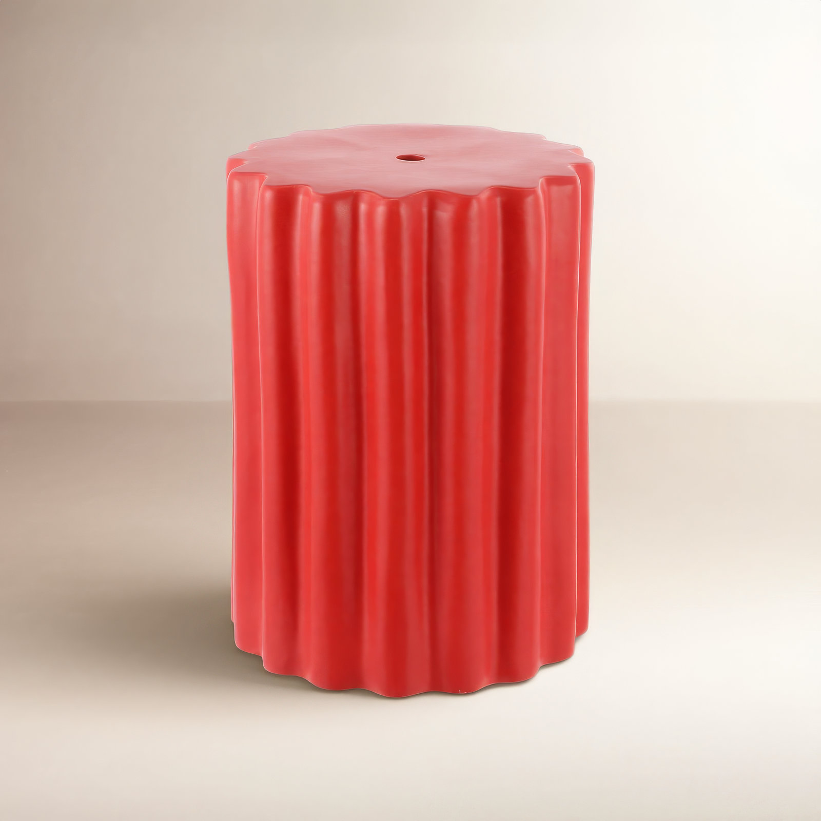 Pier Ceramic Accent Stool, Robins Egg Red
