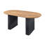 63 po Table de salle à manger ovale cannelée 63 pi.-511825871