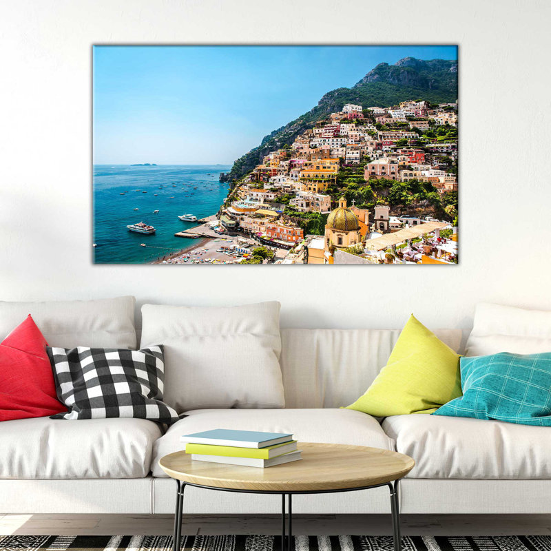 « méditerranée sea », reproduction de photo sur toile, H 28 po x l 48 po x P 1,5 po