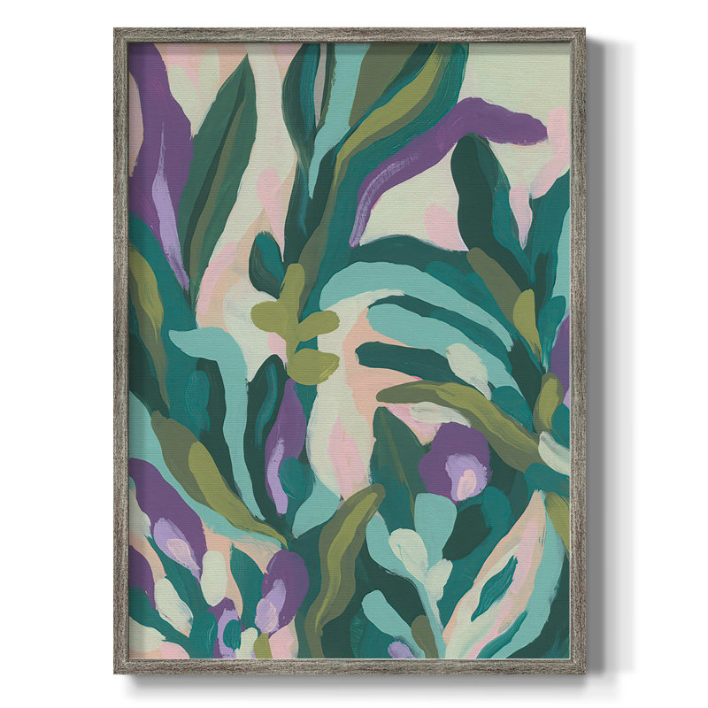 Jungle Wave II, reproduction encadrée - bois massif, H 11 po x l 9 po