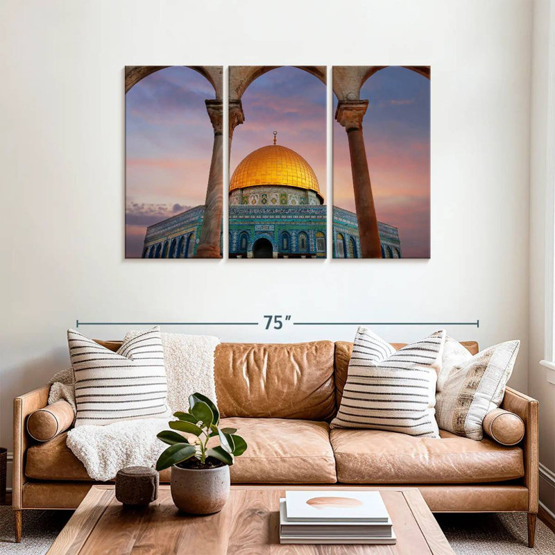 Mosquée Al-Aqsa à Jérusalem, H 36 po x l 57 po