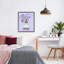 Eu de cobalt sur cadre flottant mauve, design par Susan Lugar-651234666-651234667