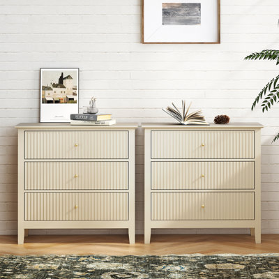 3 Drawer Dresser Set （set Of 2)