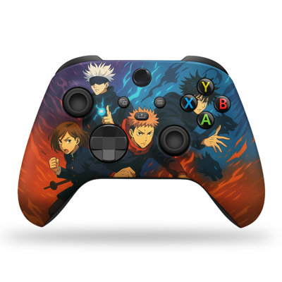 DreamController Jujjutsu Kaiisen Custom X-box Controller Wireless compatible with X-box One/Series X/S Customized in USA with Permanent HYDRO-DIP Printing (NOT JUST A SKIN) (MODDED)
