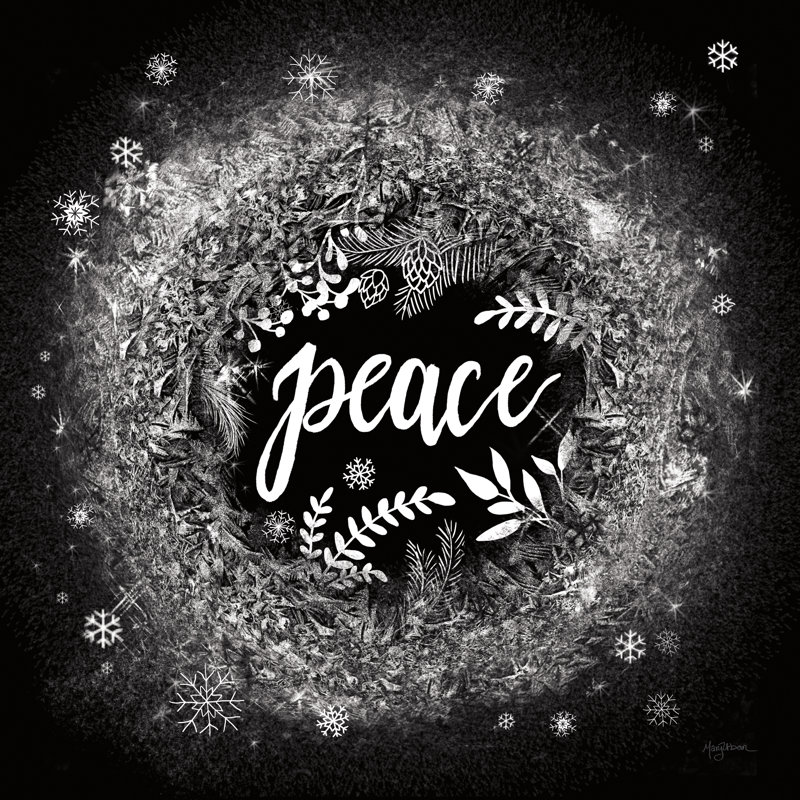 Frosty Peace 1 Piece Wrapped Canvas Wall Art, 30cm H x 30cm W x 3.8cm D