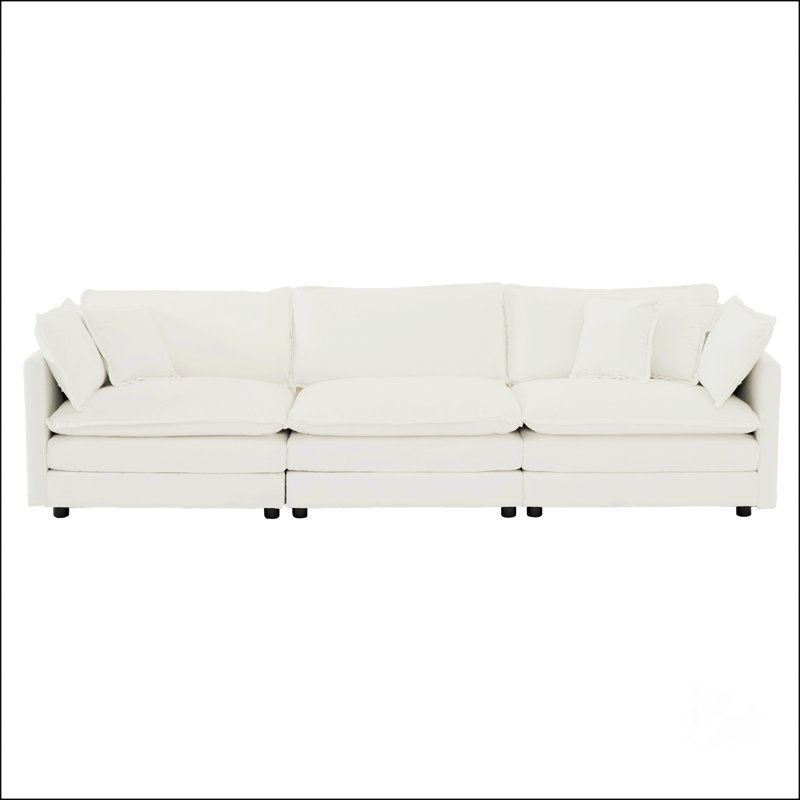 Modern Sofa Couch, White