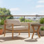 Chaise longue en corde d'acacia et beige avec table d'appoint en béton et acacia - gris clair