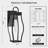 Alvime 16.75" H Modern Black Drum Exterior Wall Lights with High Strength Clear Glass