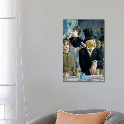 At The Café by Edouard Manet - Wrapped Canvas Print