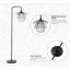  Lampe sur pied Orchid Downbridge, noire